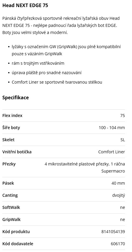 Boty Next edge 75 - 2