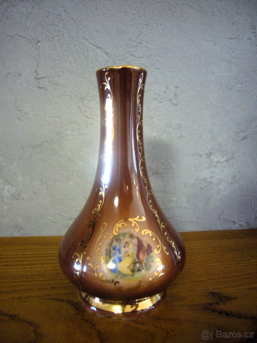 vintage váza 3 grácie slavkov s krabicí - 2