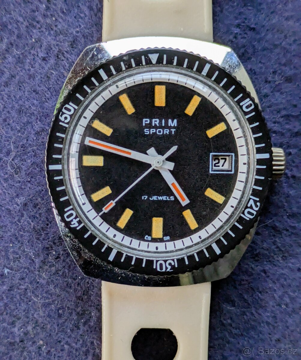 Hodinky PRIM SPORT 2 - 17 JEWELS - KRÁSNÝ STAV - 2