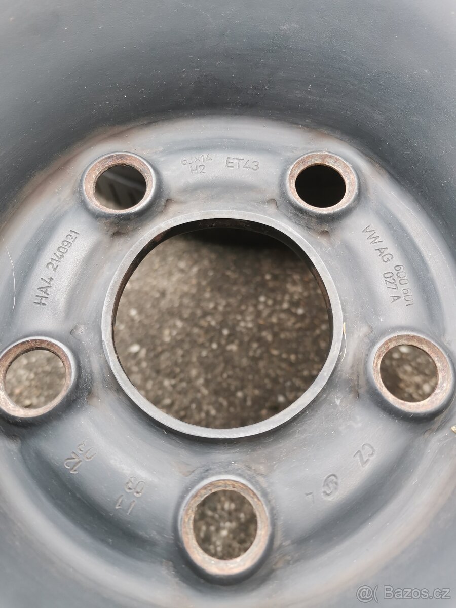 Prodám sadu plechových disku 5x100 R14 - 2