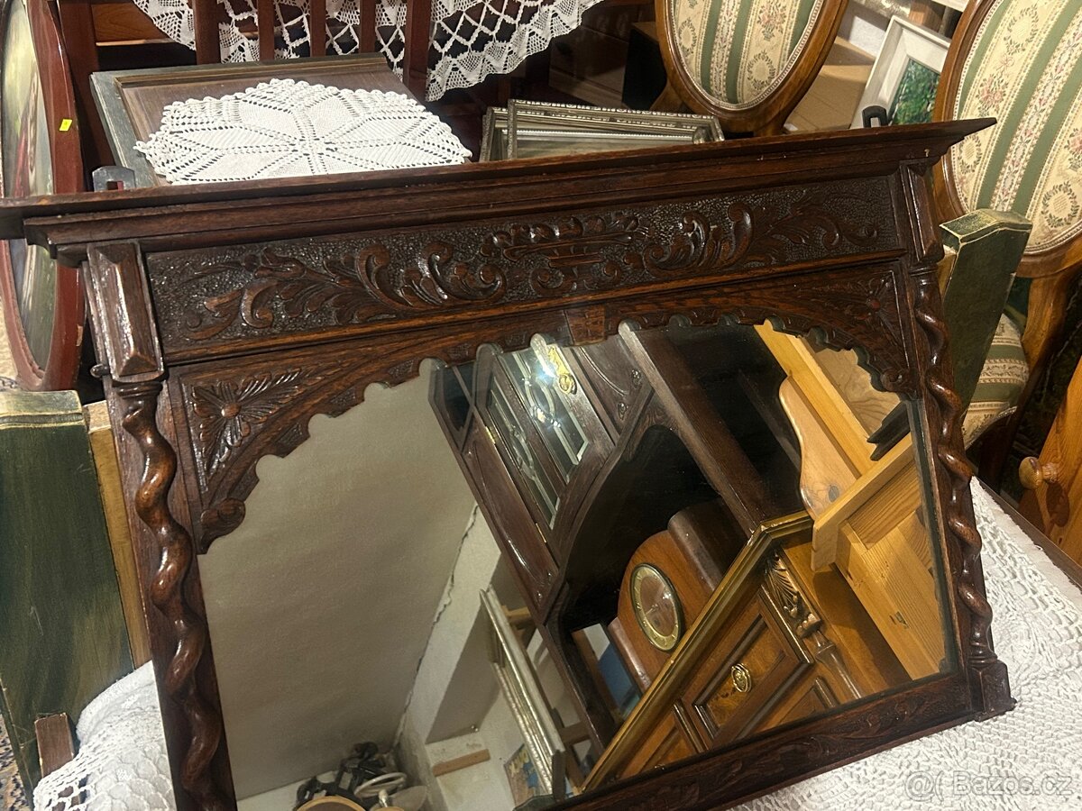 Historické řezbované zrcadlo - 2