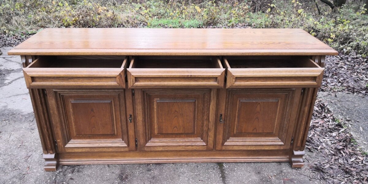 Rustikální masivní dubová komoda - 2