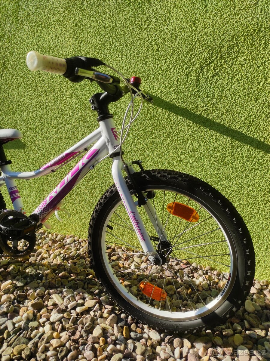 Značkové dětské kolo Rock Machine 20" (bílá/růžová) - 2