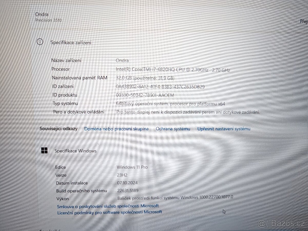 Dell Presision 3510 - win 11pro - 2