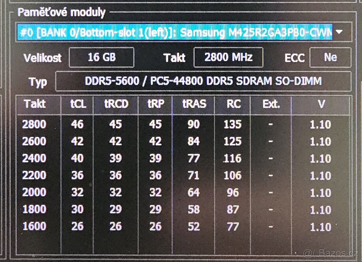 Pameti Samsung DDR5 2x 16GB 5600MHz CL46, zaruka - 2