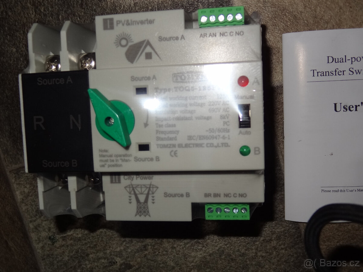 ATS Automaticky prepinac siti 2P 125A 380V vhodne i FVE - 2