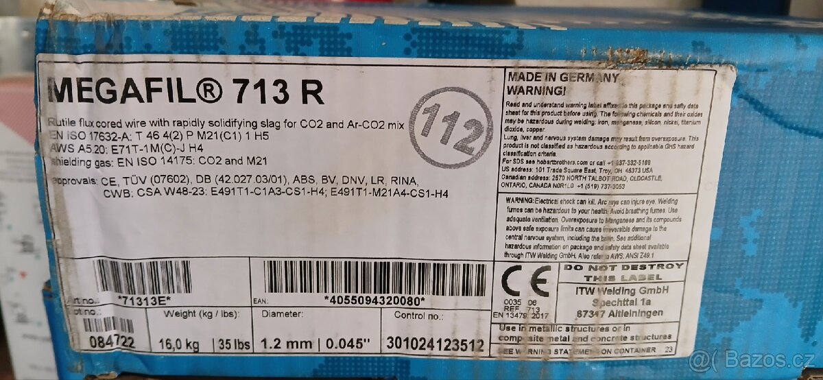 Trubičkový drát 1.2mm rutilový. - 2