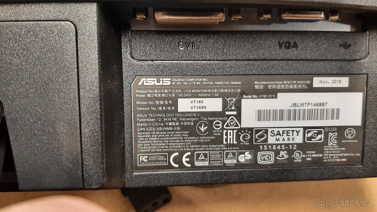 Monitor ASUS VT168N 15,6 Dotykový - 2