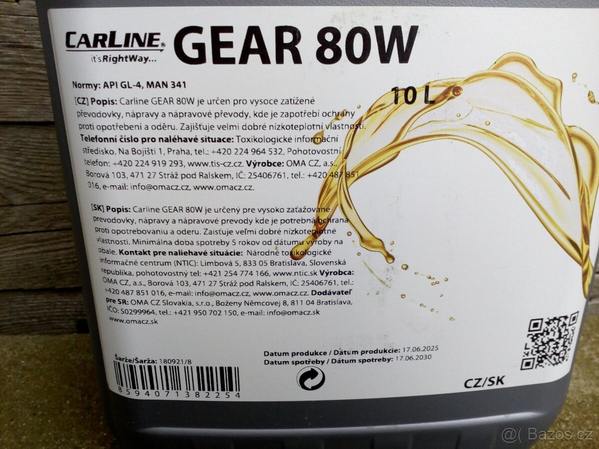 carline gear 80w - převodový olej (Mogul trans 80) 10L - 2