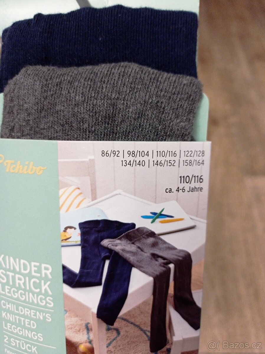 NOVÉ pletené legíny, vel. 110/116 - 2