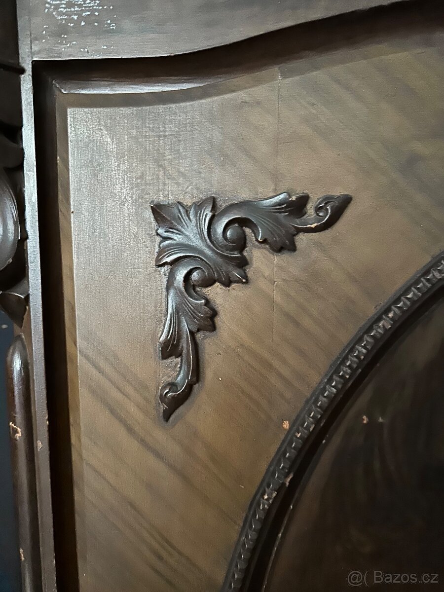 Stará dřevěná skříň / šatník – masiv, retro styl - 2