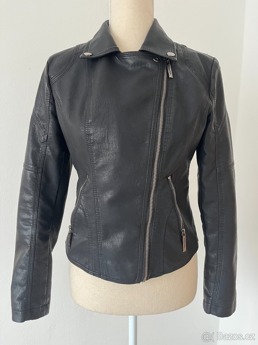 Dámská kožená bunda do pasu vel. S - 2
