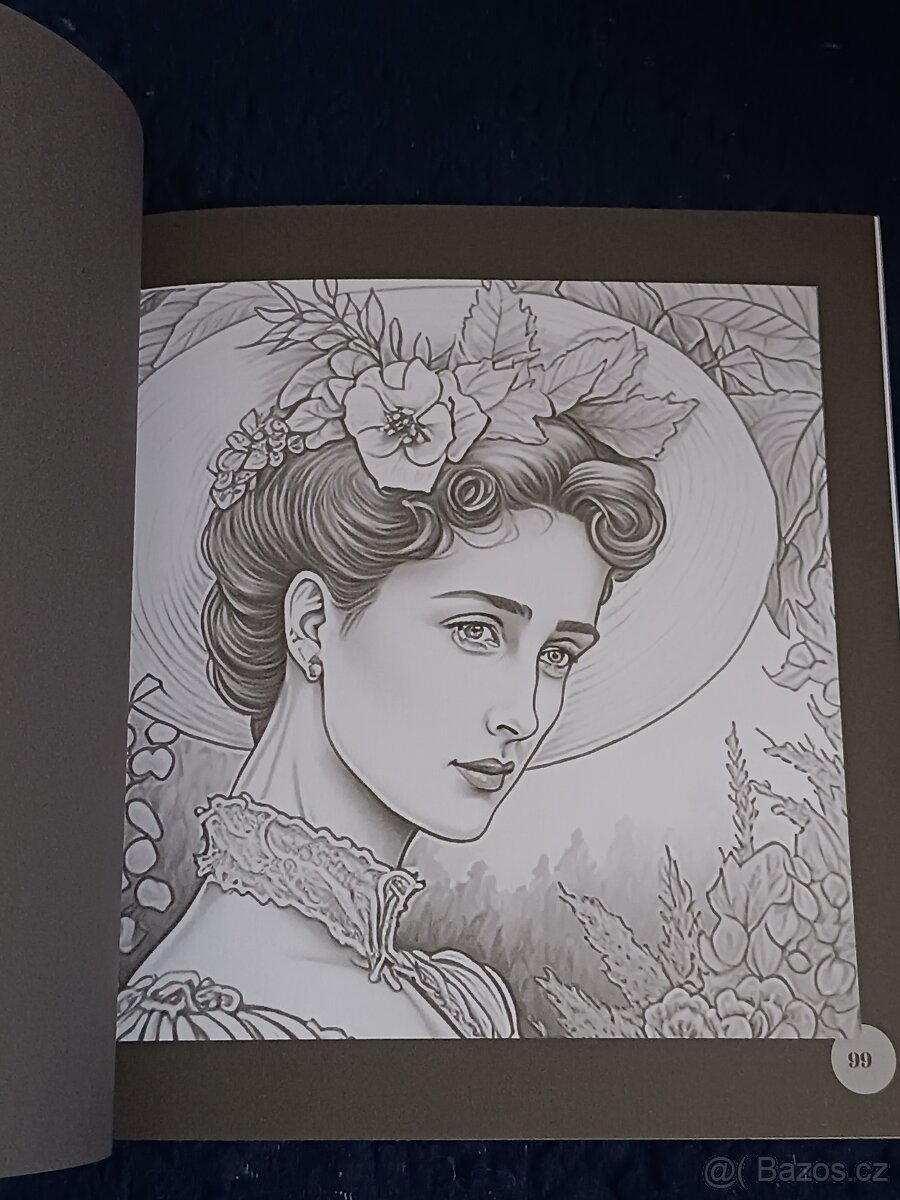 Omalovánky pro dospělé Victorian Ladies-grayscale - 2