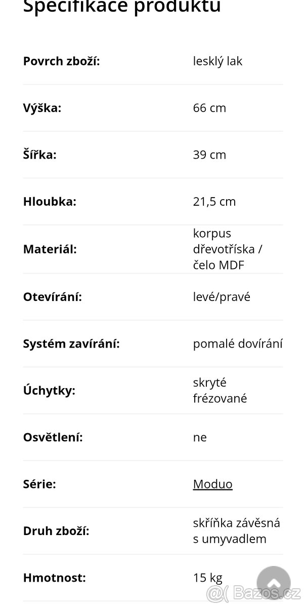 Koupelnová skříňka šedá - 2