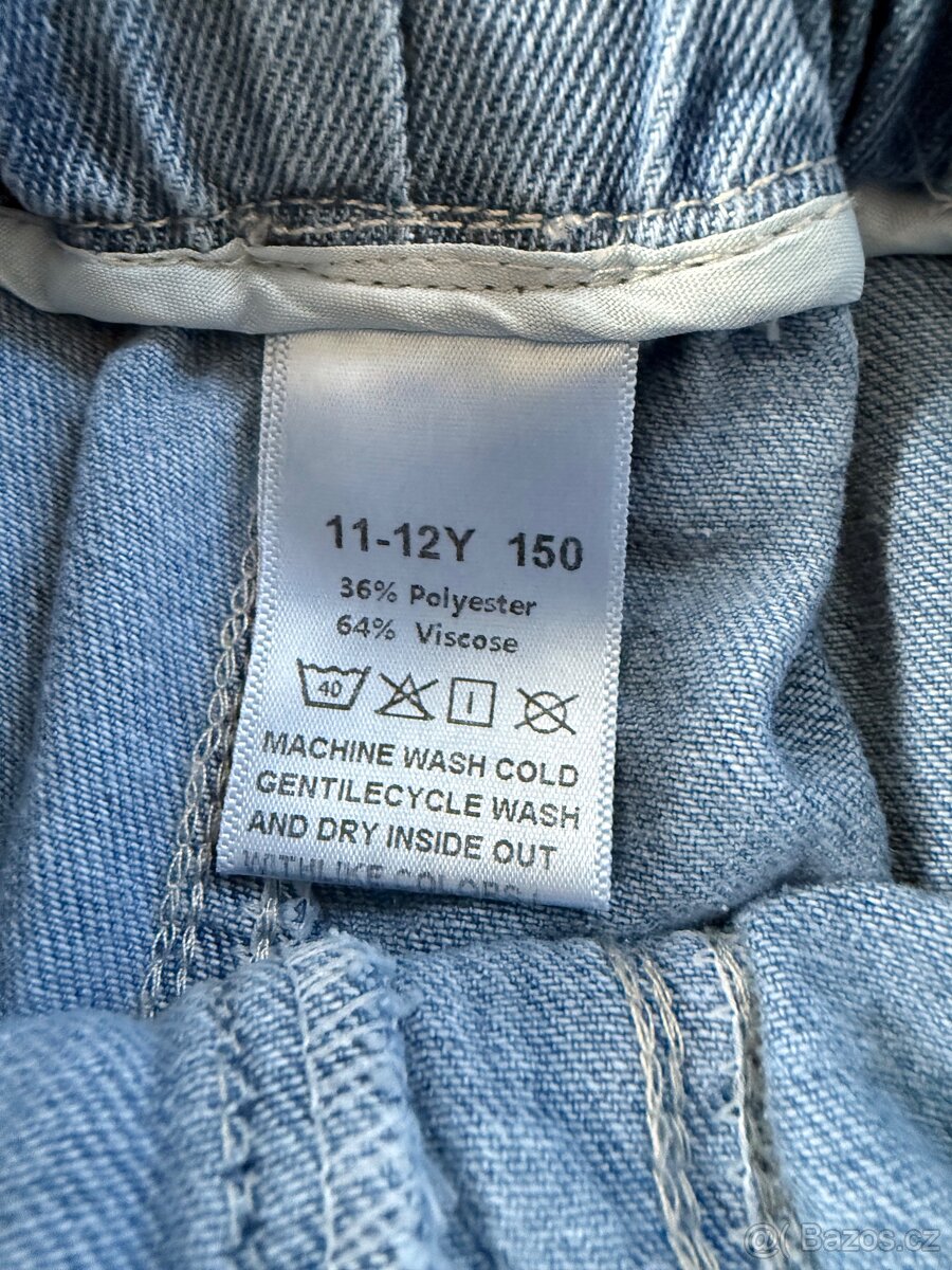 Prodám dívčí široké džíny vel. 150 (11-12) - 2