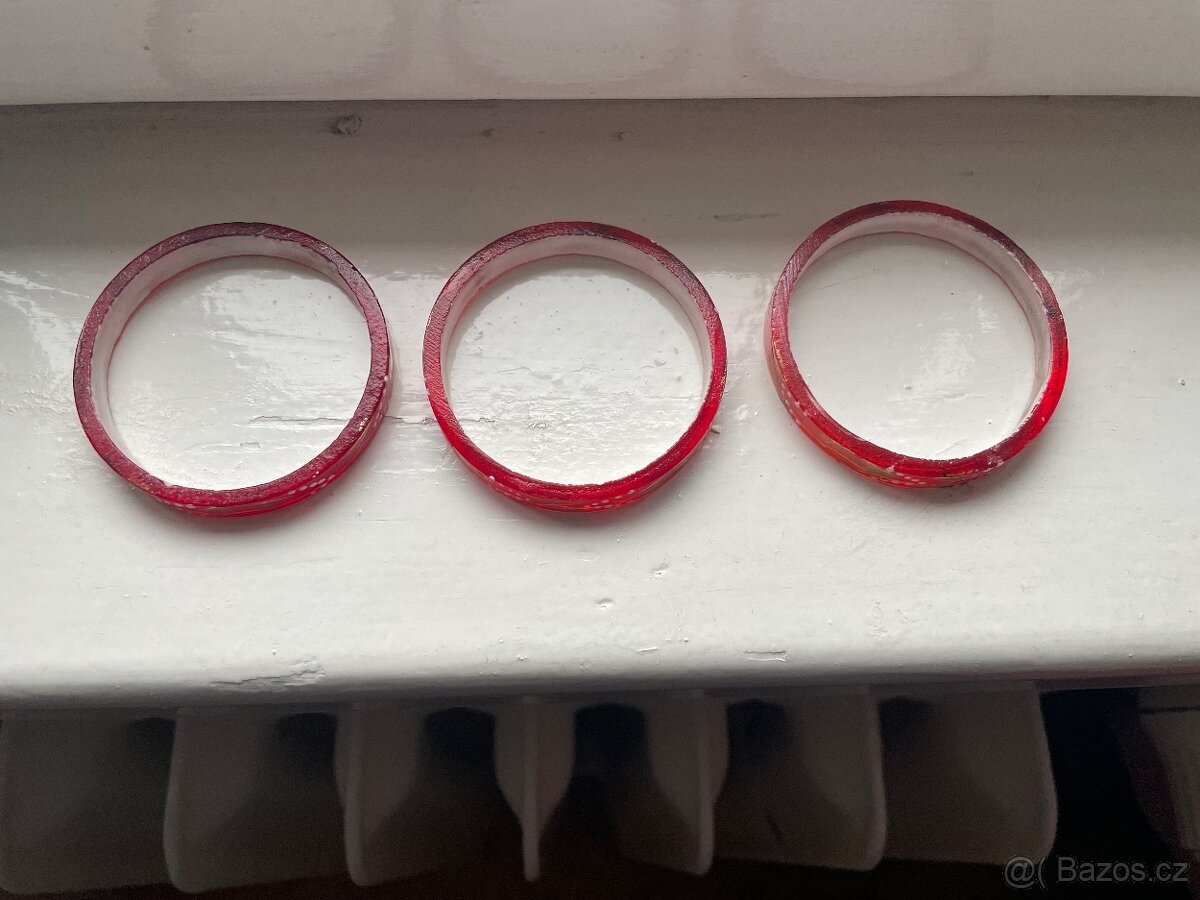 Starožitné bangle - skleněné jablonecké kroužky - 2