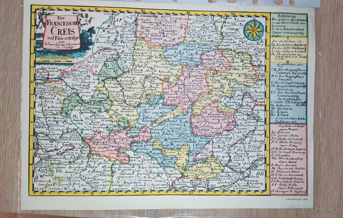 Historická mapa – Der Fränkische Creis (Annawerk 1959) - 2