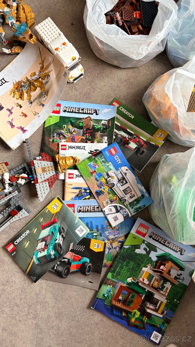 Lego směs kostek 24,7 kg Ninjago, Minecraft, City, Friends - 2