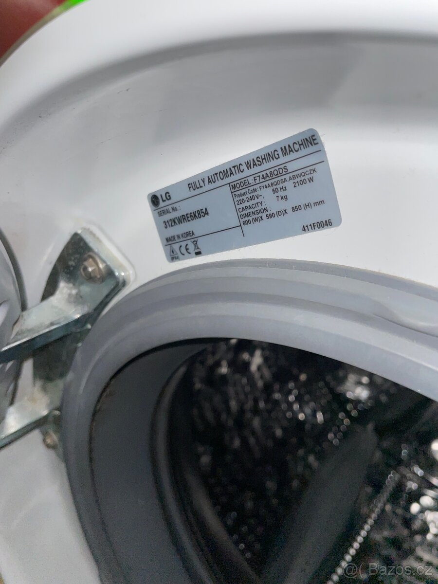 Pračka LG 7 kg na prodej + praní v páře - 2