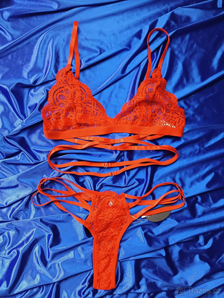 ♥️ Sexy dámská 2 dílná krajková červená souprava - nová ♥️ - 2