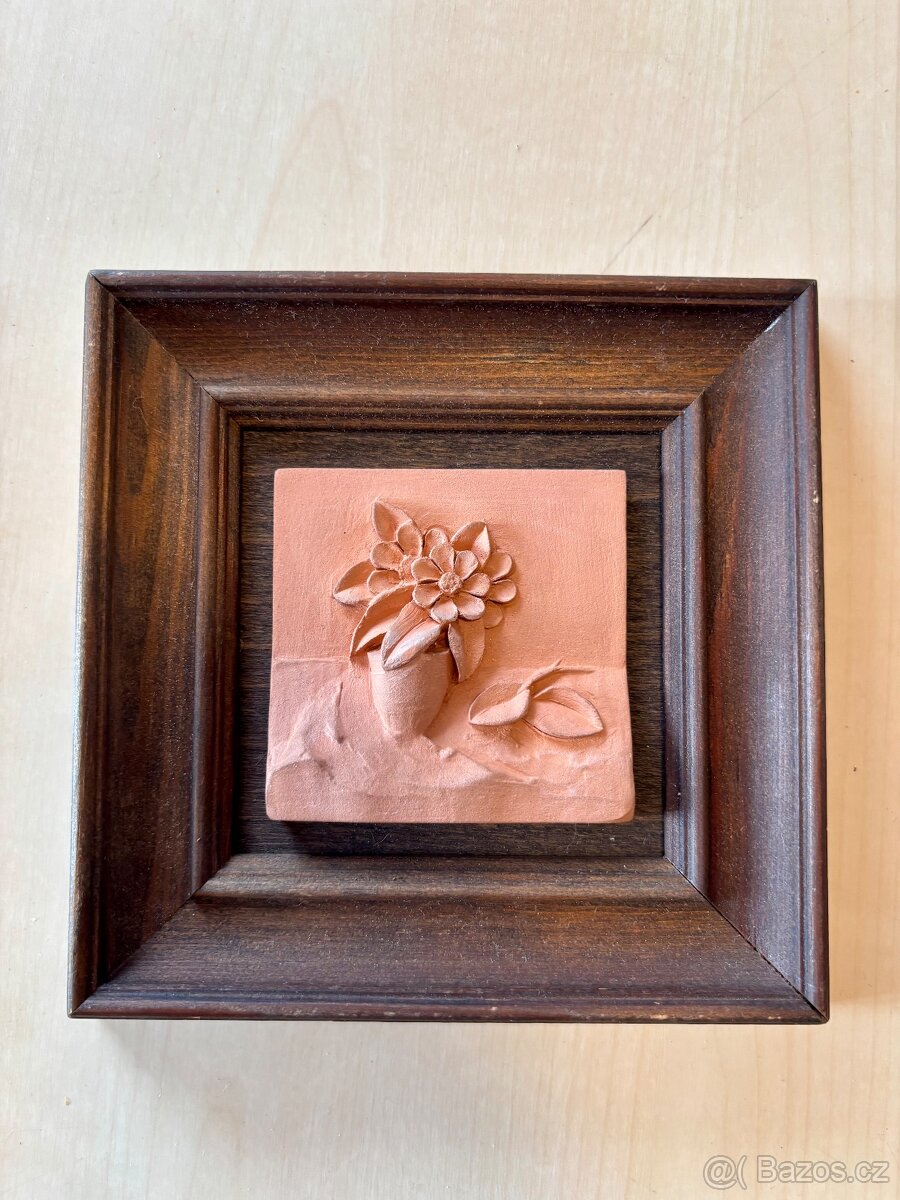 Sada 3 keramických reliéfů – Podbořany, 70. léta - 2