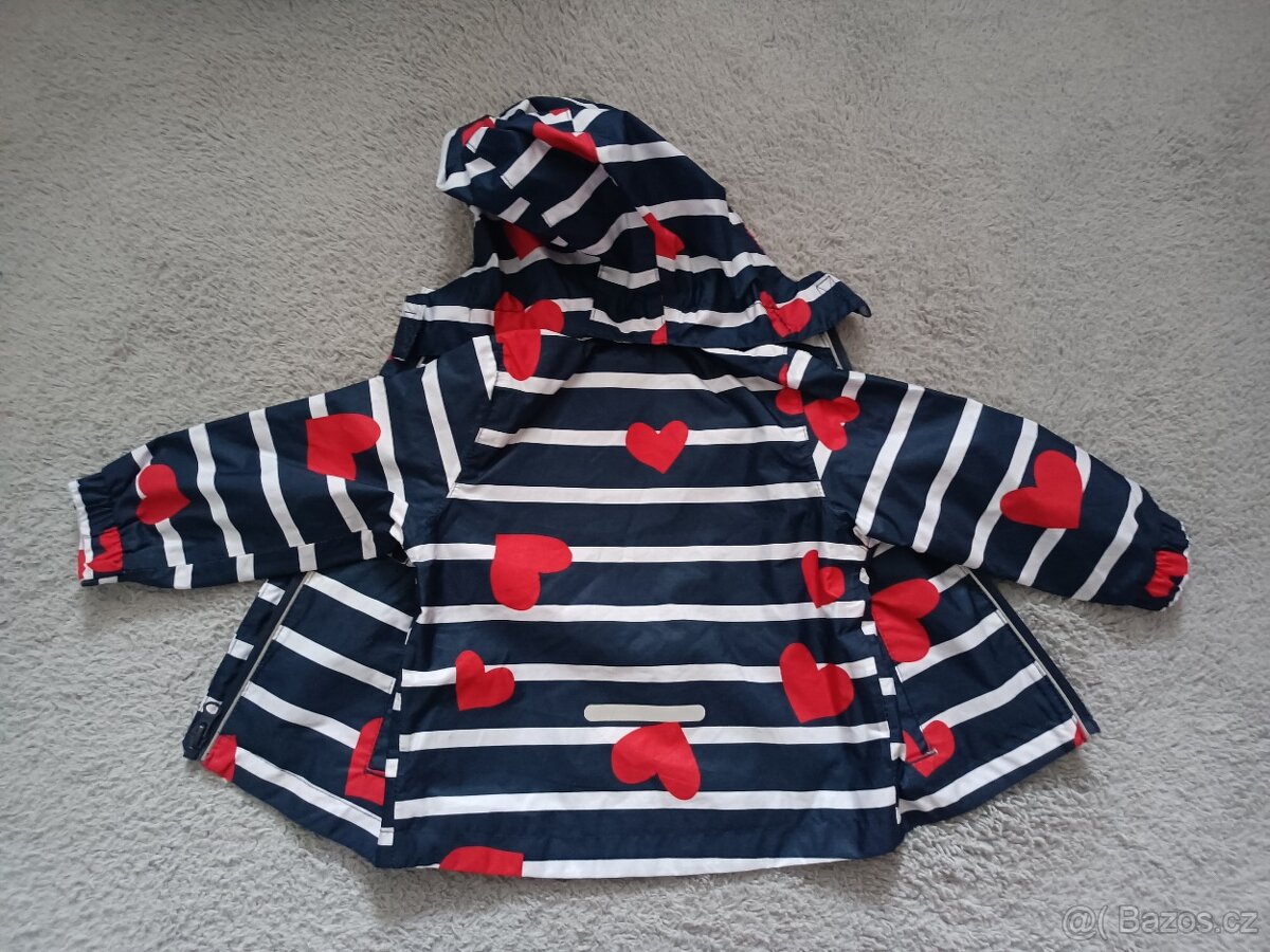 Lehká bunda se srdíčky, vel. 74-80 - 2