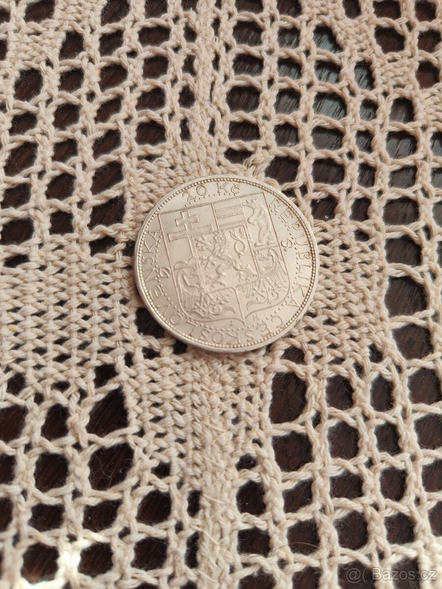 Stříbrná Mince 20 kčs - 2