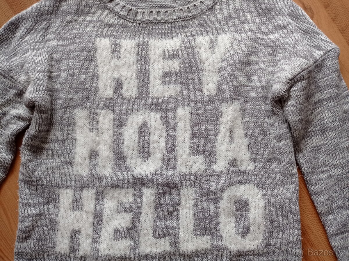 Dámský šedý svetr - 2