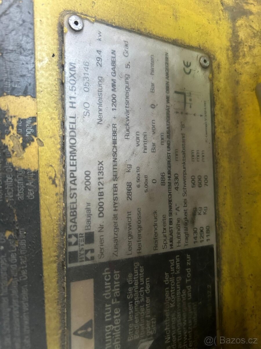 Vzv hyster fortens 1.5 - 2