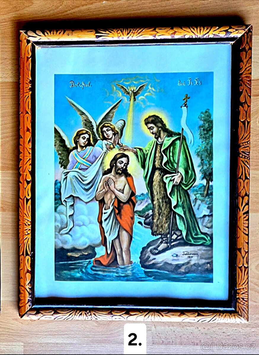 Náboženské ikony v rámu (2ks) - 2