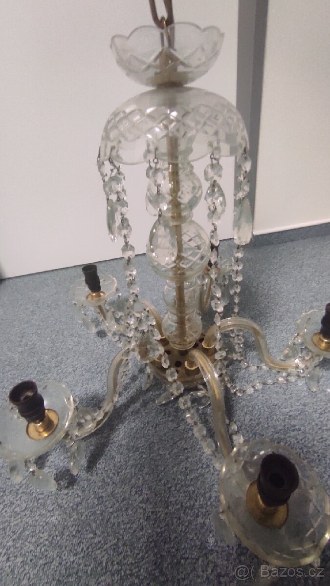 Křišťálový lustr - 5 ramen - 2