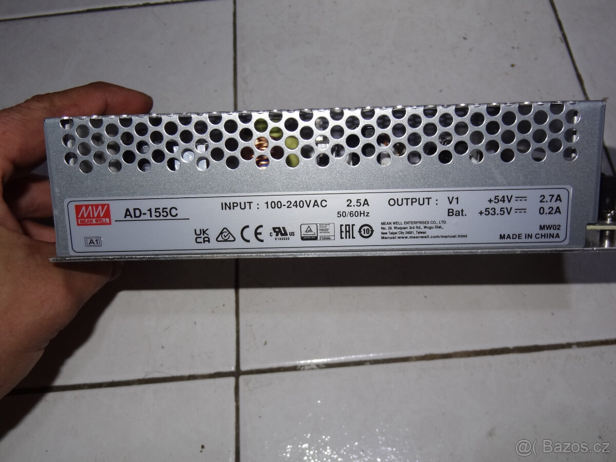Zdroj Mean Well AD-155c průmyslový napájecí 48-58V 48V 2.7A - 2