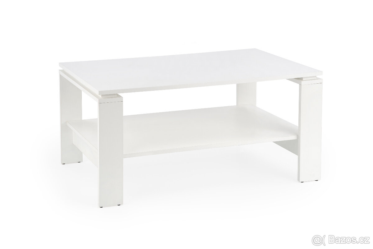 Nový konferenční stolek Andrea bílý 110x60cm, výška 52cm - 2