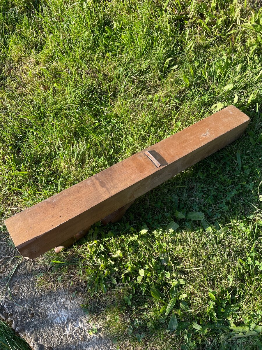 Starý dřevěný hoblík – funkční, sběratelský kousek - 2