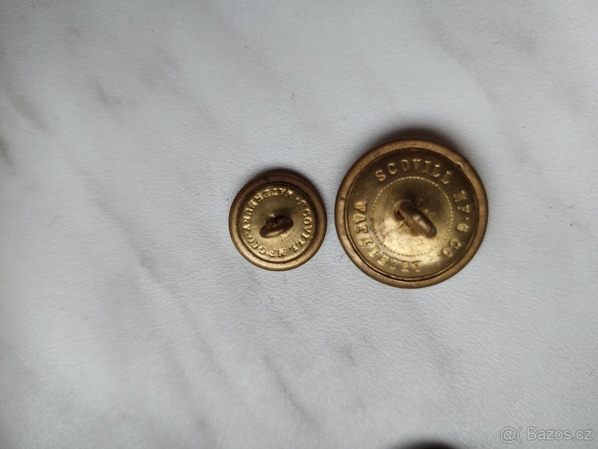 Dva USA knoflíky - 2. Světová válka, malý a velký - 2