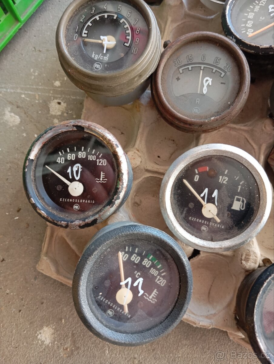Tatra Praga škoda budíky ukazatele přístroje teploměry - 2