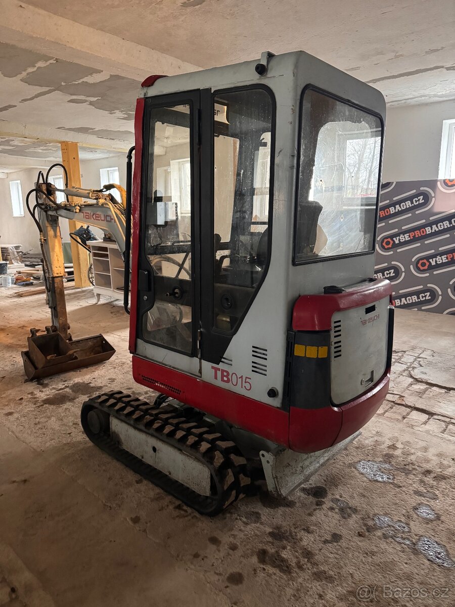 Minibagr Takeuchi TB015 2001 2x lzice Teleskop - 2