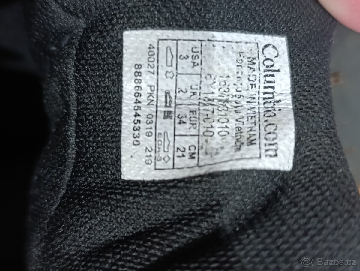 ZIMNÍ BOTY COLUMBIA VELIKOST 34 a 38 - 2