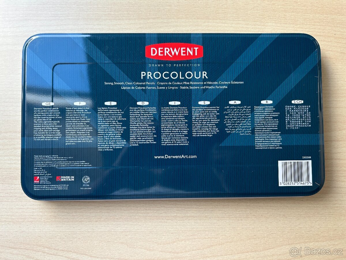 Umělecké pastelky Derwent Procolour - sada 72ks - 2