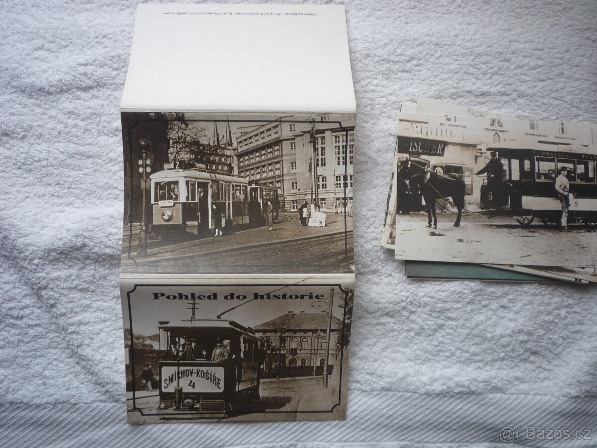Soubor pohlednic - staré tramvaje - 2