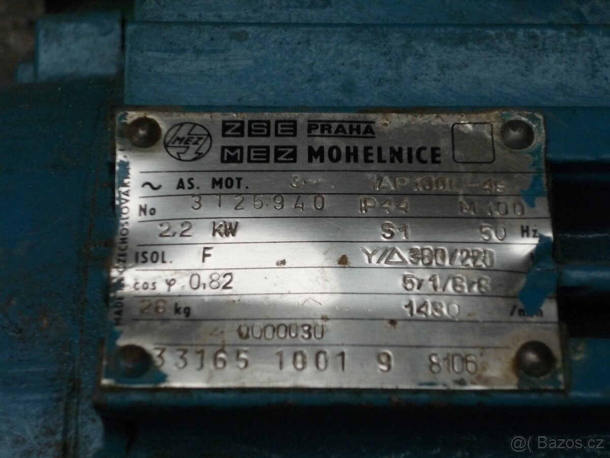 elektromotor Mez Mohelnice 380V/2,2kw/1400 ot./min - 2