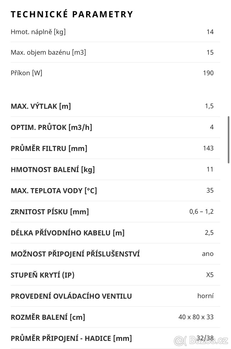 Písková filtrace - 2
