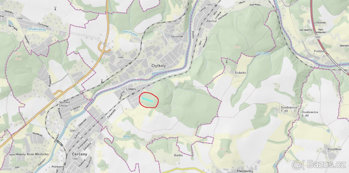 Prodám lesní pozemek v k.ú. Lštění p.č. 437/12 - 2