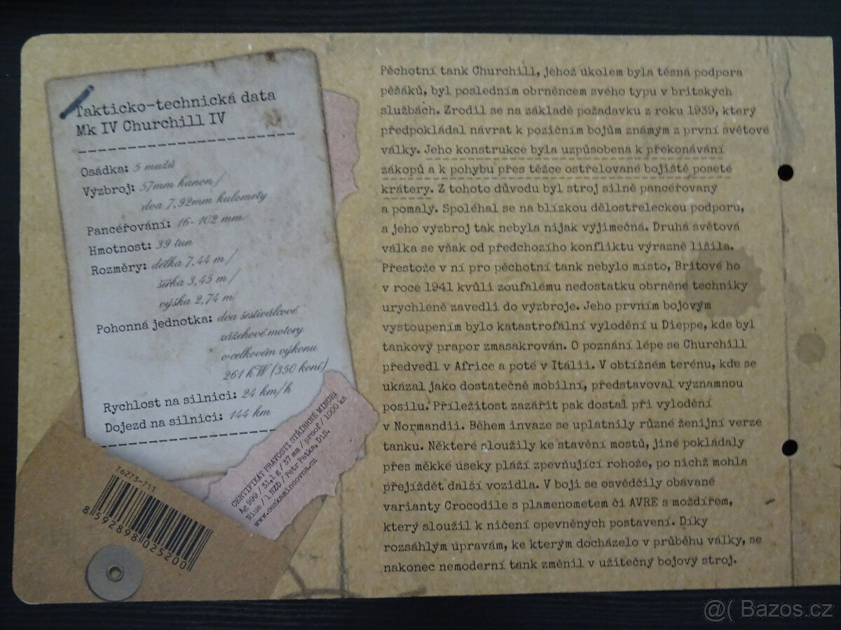 Stříbrná mince Obrněná technika - Mk IV Churchill proof - 2