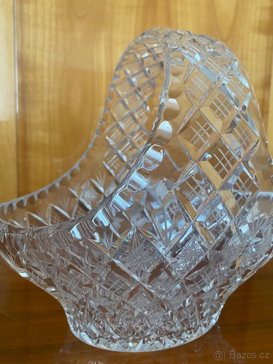 Velký skleněný košík a miska - 2