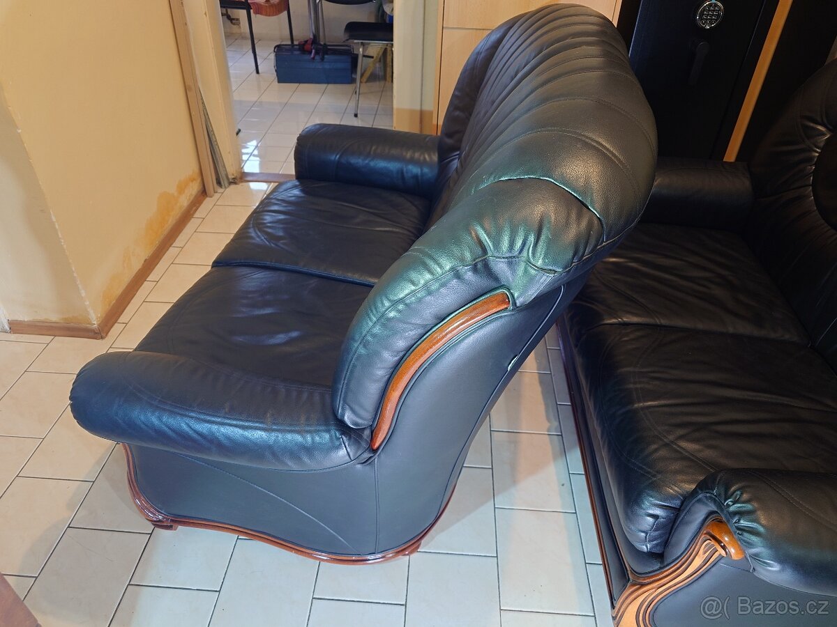 Italská kožená sedačka - 2