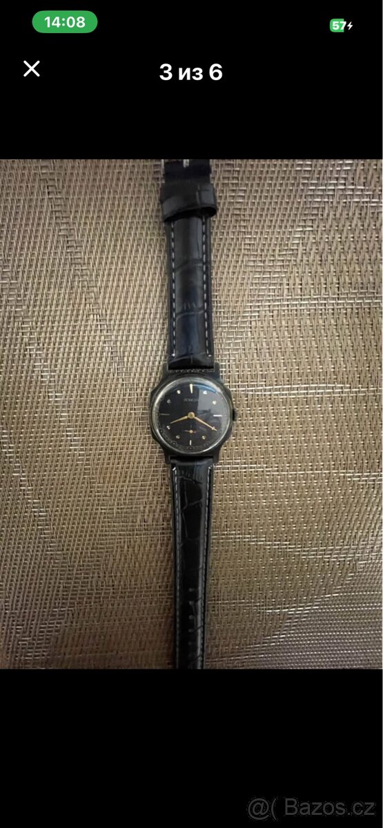 Hodinky Pobeda SSSR černý ciferník, originál vintage - 2