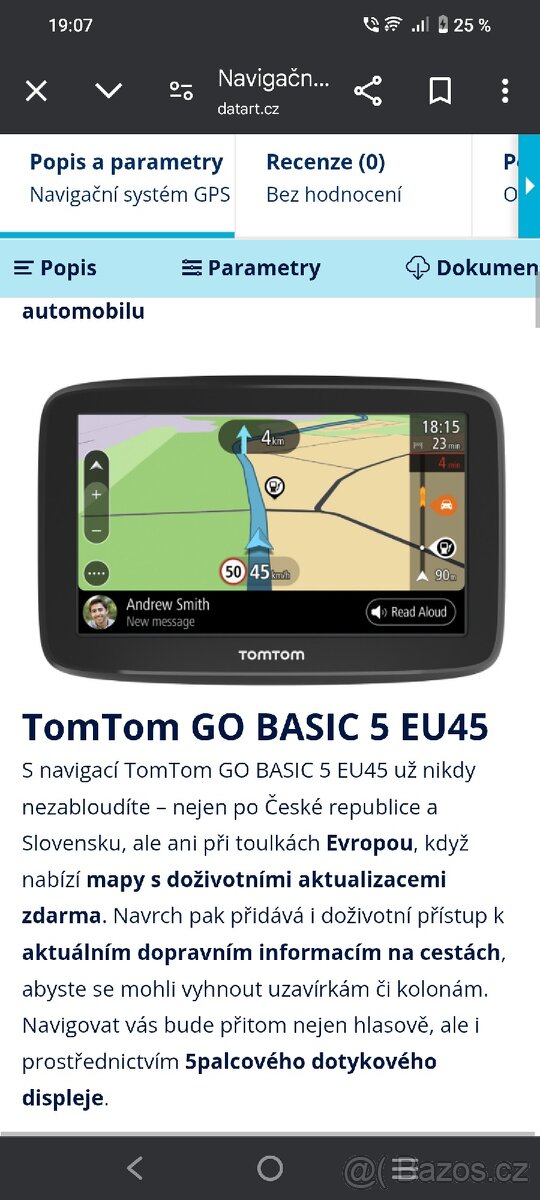 Tom Tom Basic Evropa 64+32 gb nová - 2