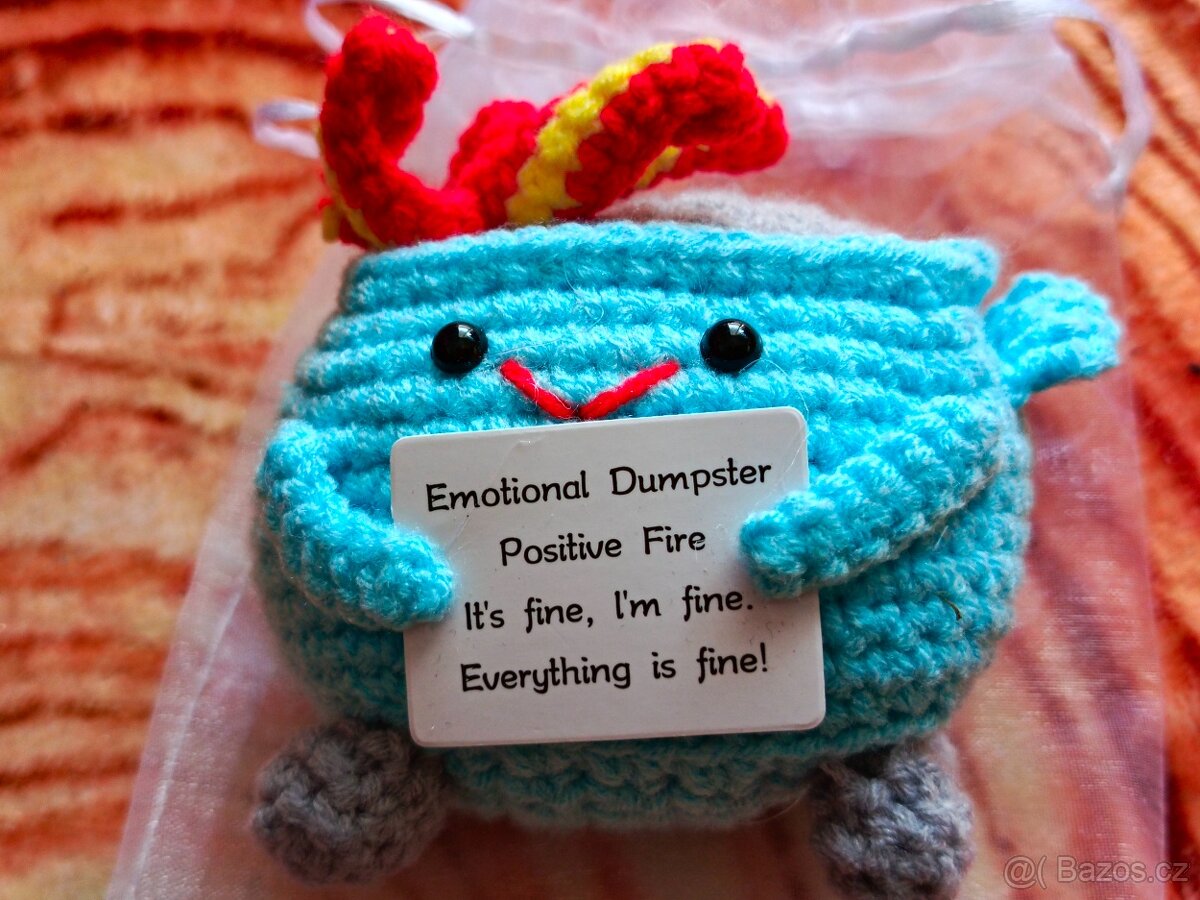 Pletací panenka COLEESON - Oheň - 2