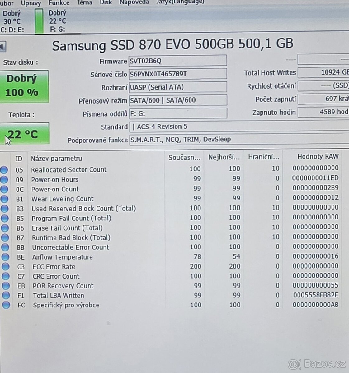 Samsung 870EVO SSD 2.5" 500GB - 2